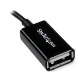 StarTech 5in Micro USB to USB OTG Host Adapter M/F - USB-adapter - USB (hunn) til Micro-USB type B (hann) - USB 2.0 OTG - 12.7 cm - svart (UUSBOTG)