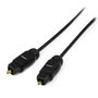 STARTECH 15 FT THIN TOSLINK DIGITAL OPTI DIGITAL SPDIF DELGADO NEGRO CABL