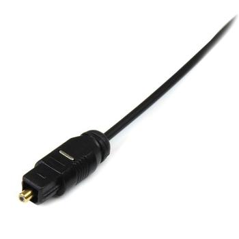 StarTech 15 ft Thin Toslink Digital Optical SPDIF Audio Cable - Digital audiokabel (optisk) - SPDIF - TOSLINK (hann) til TOSLINK (hann) - 4.6 m - fiberoptisk - svart - for P/N: FPCEILPTBLP,  FPCEILPTBSP,  FPWART (THINTOS15)