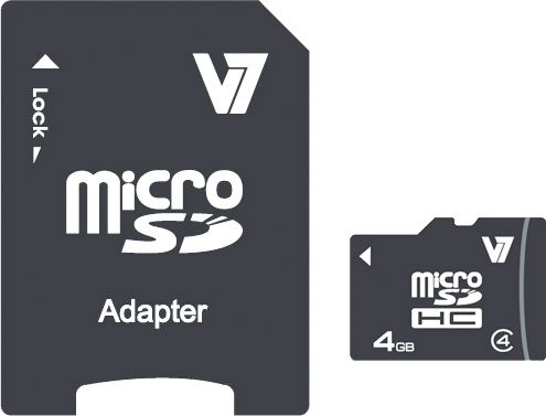 Video Seven Microsd Card 4gb Sdhc Cl4 Incl Sd Adapter Retail In