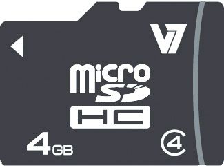 V7 MICROSD CARD 4GB SDHC CL4 INCL SD ADAPTER RETAIL MEM (VAMSDH4GCL4R-2E)