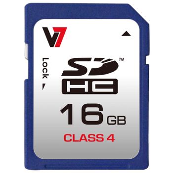 V7 SD CARD 16GB SDHC CL4 RETAIL MEM (VASDH16GCL4R-2E)