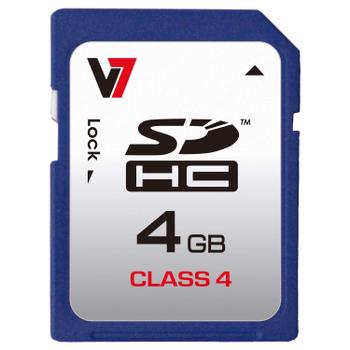 V7 CARD SD 4GB SDHC CL4 RETAIL MEM (VASDH4GCL4R-2E)