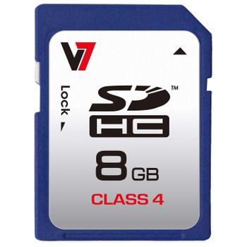 V7 SD CARD 8GB SDHC CL4 RETAIL MEM (VASDH8GCL4R-2E)