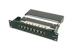 DIGITUS Cat6. Class E PatchPanel. Shielded. 8 Ports. RJ45