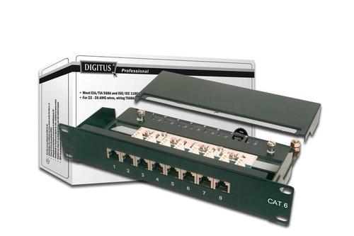DIGITUS Cat6. Class E PatchPanel. Shielded. 8 Ports. RJ45 (DN-91608S)