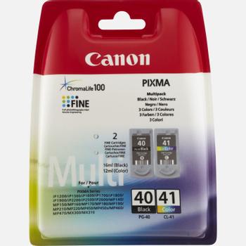 CANON n PG-40 CL41 - 0615B051 - 1 x Black,1 x Cyan,1 x Magenta,1 x Yellow - Multipack - Ink tank - For FAX JX210, PIXMA iP1800, iP1900, iP2600, MP140, MP190, MP210, MP220, MP470, MX300, MX310 (0615B051)