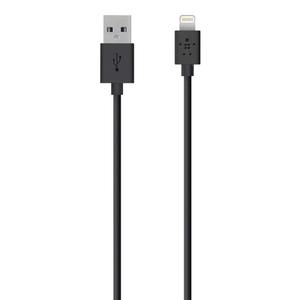 BELKIN CABLE CHARGE SYNC LIGHTNING 1.2M F/IPHONE 5 / IPAD 4 BLACK   IN CABL (F8J023bt04-BLK)