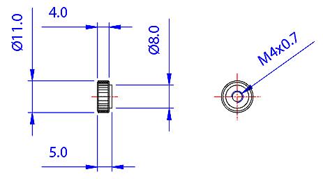 KOOLANCE Befestigungsschrauben für 25mm Lüfter an Radiator (BLT-HX025)