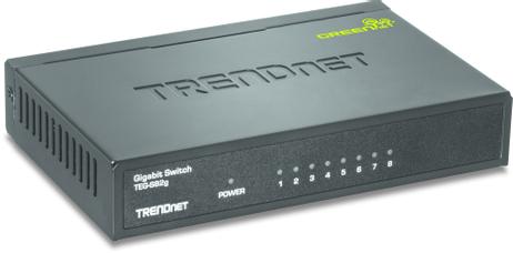 TRENDnet TEG S82g 8-Port Gigabit GREENnet Switch - switch - 8 porter (TEG-S82g)