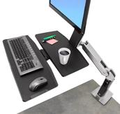 Ergotron WorkFit-A LCD HD with Worksurface+ Standing Desk - monteringssett - for LCD-skjerm / tastatur / mus (24-317-026)