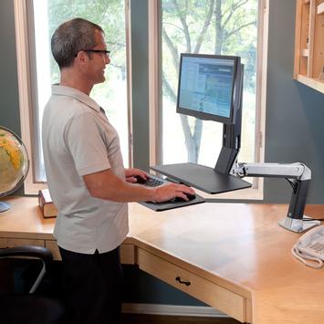 Ergotron WorkFit-A LCD HD with Worksurface+ Standing Desk - monteringssett - for LCD-skjerm / tastatur / mus (24-317-026)