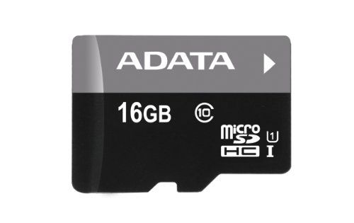 A-DATA ADATA 16GB MicroSDHC UHS-I Class10 +SD adapter (AUSDH16GUICL10-RA1)