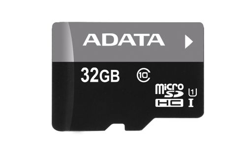 A-DATA ADATA 32GB MicroSDHC UHS-I Class10 +SD adapter (AUSDH32GUICL10-RA1)