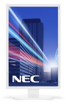 NEC Professional 24inch W IPS-TFT 1920 x 1200 DVI-D HDMI DisplayPort 1000:1 Pivot Height adjust: 150mm. White. (60003418 $DEL)