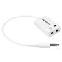 STARTECH HEADPHONE MICROPHONE SPLITTER 4 PIN TO 2X 3 PIN 3.5MM SPLITTER CABL