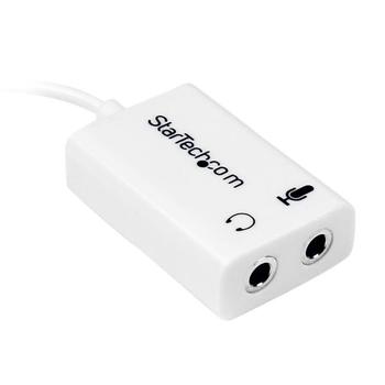 STARTECH 3.5mm 4 Position to 2x 3 Position 3.5mm Headset Splitter Adapter M/F -White (MUYHSMFFADW)