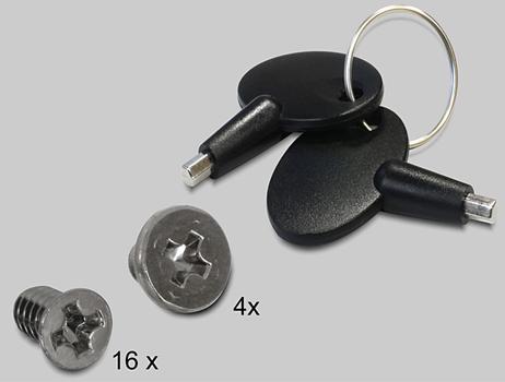 DELOCK Harddiskkassette til 4xSATA/ SSD,  har 1x5, 25"-plads,  SATA 6Gb/s, (47220)