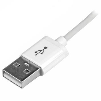 StarTech 1m (3ft) White Apple 8-pin Lightning Connector to USB Cable for iPhone / iPod / iPad - Charge and Sync Cable - 1 meter (USBLT1MW) - Lightning-kabel - Lightning / USB - 1 m (USBLT1MW)