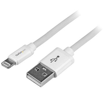 StarTech 2m (6ft) Long White Apple 8-pin Lightning Connector to USB Cable for iPhone / iPod / iPad - Charge and Sync Cable (USBLT2MW) - Lightning-kabel - Lightning / USB - 2 m (USBLT2MW)