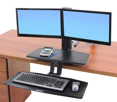 ERGOTRON WWorkFit A, Drop Down, Dual (24-392-026 $DEL)