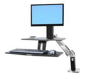 Ergotron WorkFit-A with Suspended Keyboard, Single LD Standing Desk - stativ - for LCD-skjerm / tastatur (24-390-026)