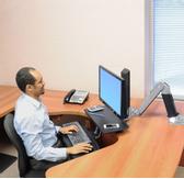 Ergotron WorkFit-A Single HD Workstation with Suspended Keyboard Standing Desk - monteringssett - for LCD-skjerm / tastatur / mus (24-391-026)