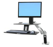 Ergotron WorkFit-A Single HD Workstation with Suspended Keyboard Standing Desk - monteringssett - for LCD-skjerm / tastatur / mus (24-391-026)