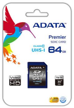 A-DATA ADATA 64GB SDXC UHS-I Class10 (ASDX64GUICL10-R)