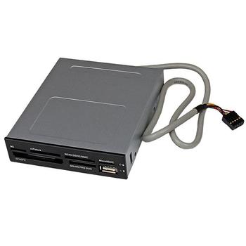 STARTECH StarTech.com Interner USB 2.0 Kartenleser 3,5 (8,9cm) - 22-in-1 Front Panel Card Reader - Multi Speicherkartenleser für SD / CF / MMC - Kartenleser - 22 in 1 - 8,9 cm (3,5 Zoll) (Multi-Format) - USB 2 (35FCREADBK3)