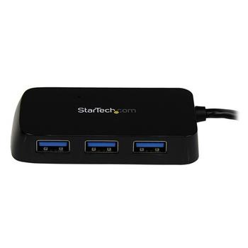 STARTECH Portable 4 Port SuperSpeed Mini USB 3.0 Hub - Black	 (ST4300MINU3B)