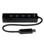 STARTECH 4 Port Portable SuperSpeed USB 3.0 Hub with Built-in Cable	 (ST4300PBU3)