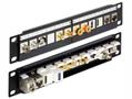 DELOCK 10" Keystone Patch Panel, 12xKeystone liittimelle,  1U, musta (43259)