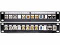 DELOCK 10" Keystone Patch Panel, 12xKeystone liittimelle,  1U, musta (43259)