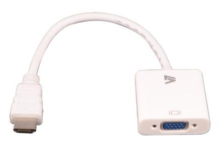 V7 HDMI TO VGA ADAPTER WHITE HDMI1.4 TO VGA VIDADPTR 1080PFHD ACCS (CBLHDAV-1E)