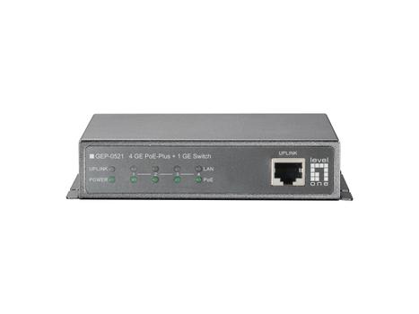 LEVELONE 4 GE POE-PLUS+1 GE SWITCH 120W IN CPNT (GEP-0521)