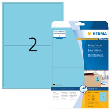 HERMA Coloured Labels A4 blue 199, 6x143, 5 (4498)
