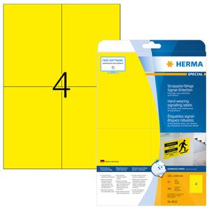 HERMA Signal-Schilder A4 105x148 mm gelb Folie 100 St. (8032)