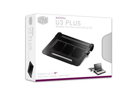 Cooler Master Notepal U3 Plus - Notebookvifte - 80 mm - svart (R9-NBC-U3PK-GP)