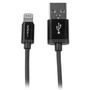 STARTECH 1M BLACK APPLE 8-PIN LIGHTNING TO USB CABLE IPHONE IPOD IPAD CABL