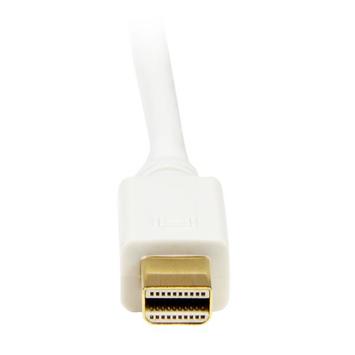 StarTech 6 ft Mini DisplayPort to DVI Adapter Cable - Mini DP to DVI Video Converter - MDP to DVI Cable for Mac / PC 1920x1200 - White (MDP2DVIMM6W) - DisplayPort-kabel - 1.82 m (MDP2DVIMM6W)