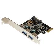 STARTECH StarTech.com 2 poort USB 3.0 PCI Express controller kaart met SATA voeding - dual port USB 3.0 PCIe uitbreidingskaart - USB-adapter - PCI Express x1 - USB 3.0 x 2 - voor P/N: S3510SMU33, USB3S2ESATA3