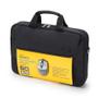 DICOTA A Value Toploader Kit comes with a cushioned compartment for laptops between 14" and 15.6.  It has a comfortable carrying handle, removable shoulder strap and strap on the back for carrying on luggage (D30805-V1)