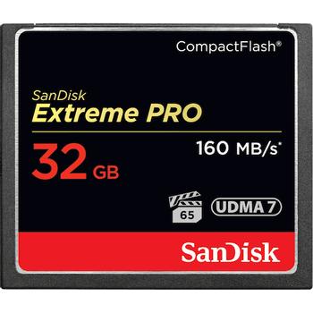 SANDISK COMPACT FLASH CARD 32GB EXTREME PRO 160MB/S VERSION      IN EXT (SDCFXPS-032G-X46)