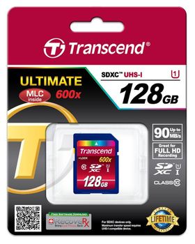 TRANSCEND SDXC UHS-1 CLASS 10 600X 128GB (TS128GSDXC10U1)