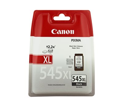 CANON n PG-545XL - 8286B004 - 1 x Black - High Yield - Blister with security - Ink Cartridge - For PIXMA iP2850, MG2450, MG2550, MG2555, MG2950, MG2950S, MX495 (8286B004)