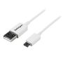 STARTECH 2m White Micro USB Cable - A to Micro B