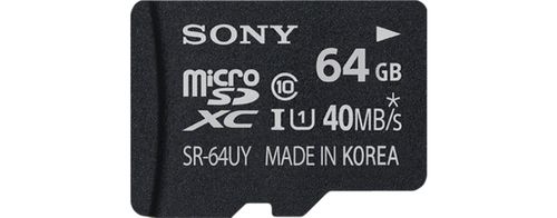 SONY MICROSD CLASS10 UHS-I  40MB/S  64 GB IN (SR64UYA)