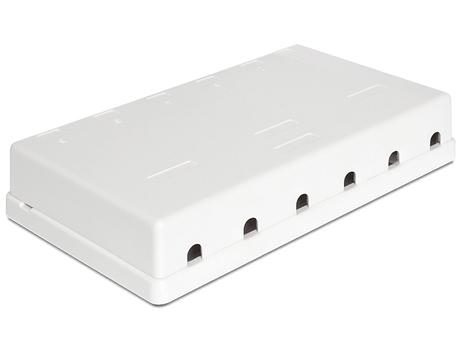 DELOCK Keystone Gehäuse 6 Port wh (86227)