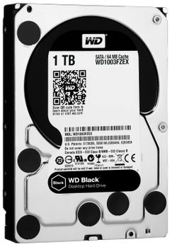 WESTERN DIGITAL WD Desktop Black 1TB HDD 7200rpm 6Gb/s serial ATA sATA 64MB cache 3,5inch intern RoHS compliant Bulk (WD1003FZEX)